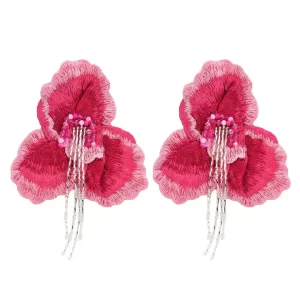 Aretes Cattleya Fucsia