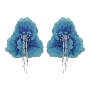 Aretes Cattleya Azul