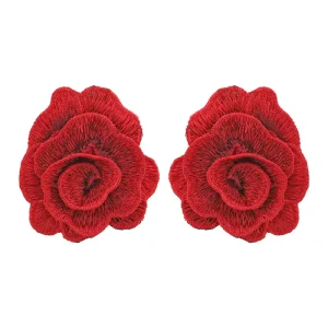Red Rose Earrings