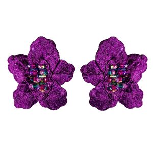Mini Garden Magenta Earrings