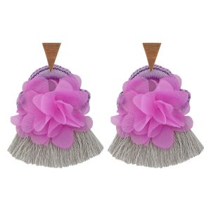 Aretes Macla Lila Gris